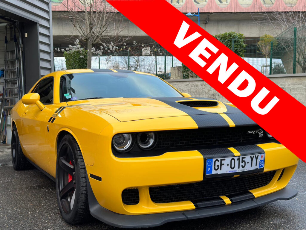 Dodge Challenger HELLCAT 6.2 V8 jaune et noir